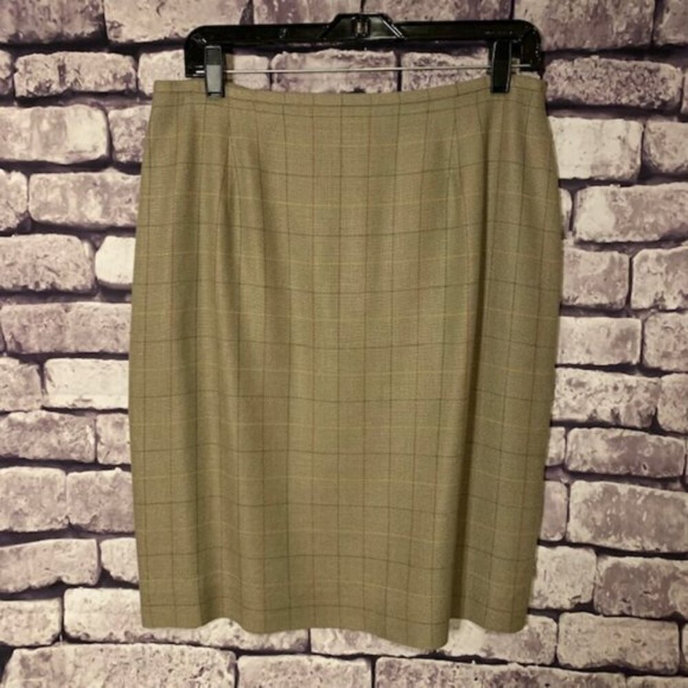 Evan Picone Window Pane Pattern Skirt Size 12